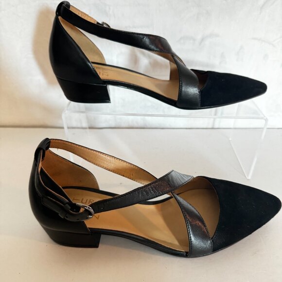 Naturalizer Women's Black Blakely Sandals Size 8.5 Ankle Strap 1" Block Heel Buc - Picture 4 of 13